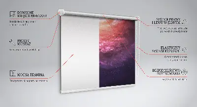 Ablakra szerelhető roló Galaxis mintával