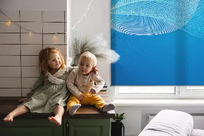 Ablakra akasztható roló kék animációs mintával