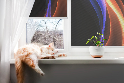 Ablakra akasztható roló Narancssárga és kék animáció