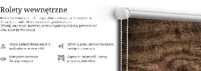Ablakra szerelhető roló sötét fa mintázatú
