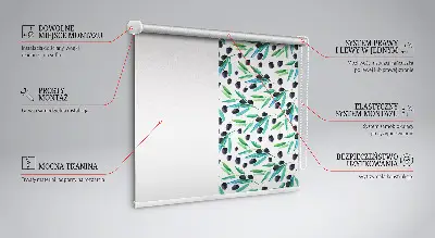 Sötétítő roló levelek és szilva mintával