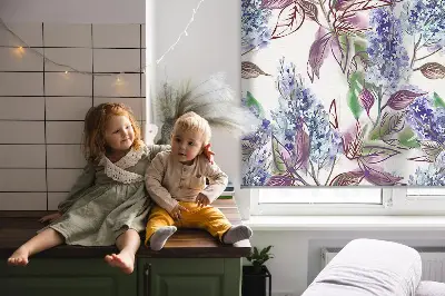 Ablakra akasztható roló nyári virágok mintával