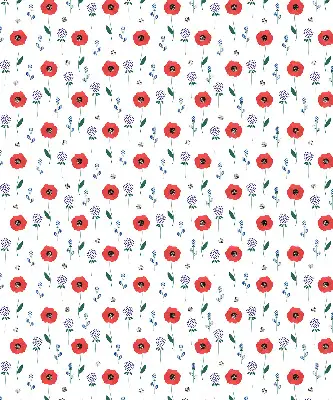 Sötétítő roló pipacs virágok mintával