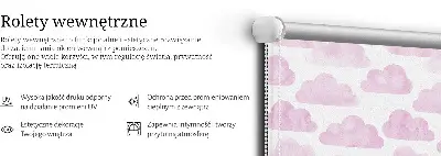 Ablakra szerelhető roló rózsaszín felhők mintával