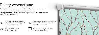 Ablakra szerelhető roló gallyak mintával