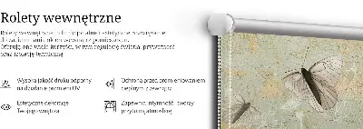 Ablakra szerelhető roló pillangók a réten mintával