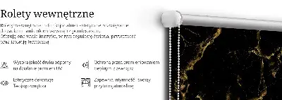 Ablakra szerelhető roló fekete márvány mintával