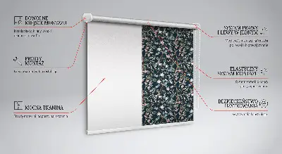 Sötétítő roló virágos szőlőtőkék mintával