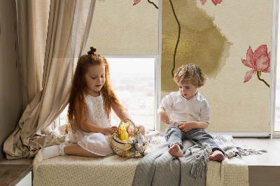 Ablakra akasztható roló Virágok
