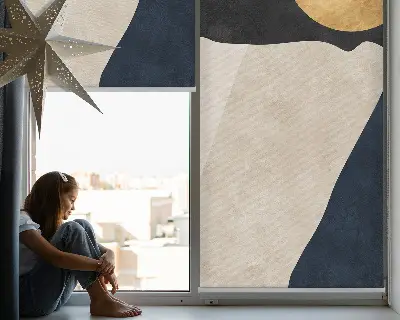 Ablakra szerelhető roló modern absztrakciós mintával
