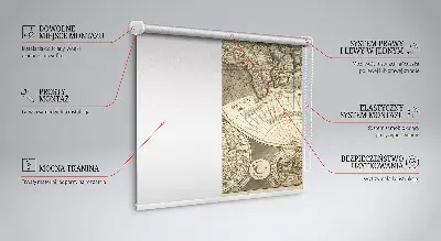 Világtérkép ablakra akasztható roló