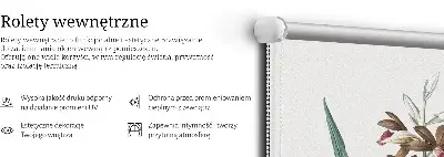 Ablakra szerelhető roló virág mintával