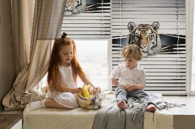 Ablakra szerelhető roló tigris mintával