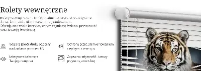 Ablakra szerelhető roló tigris mintával