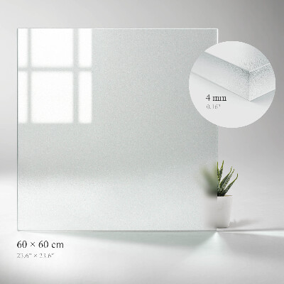 Négyzet alakú üveglap asztalra Félig átlátszó