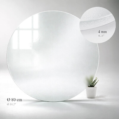 Kerek üveglap asztalra Félig átlátszó