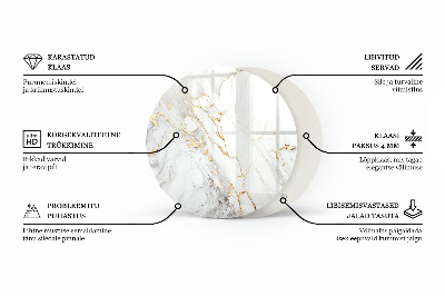 Kör asztallap Elegáns tömör fekete