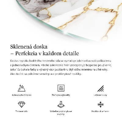 Kör asztallap Elegáns tömör fekete