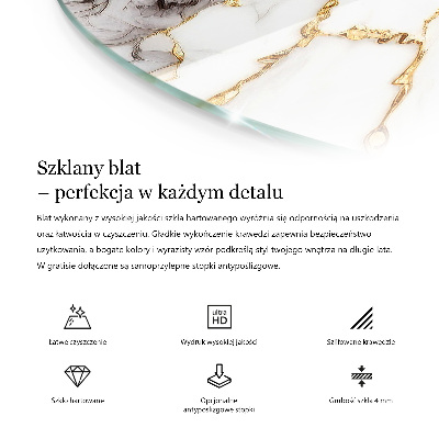 Kör asztallap Márvány grafikai kompozíció