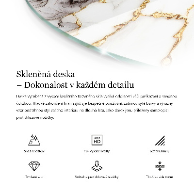 Kör asztallap Márvány grafikai kompozíció