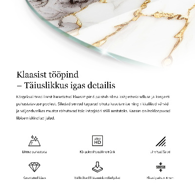 Kör asztallap Márvány grafikai kompozíció