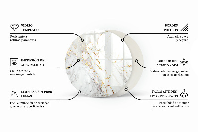 Kör asztallap Márvány grafikai kompozíció