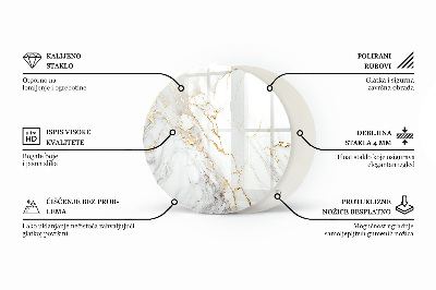 Kör asztallap Márvány grafikai kompozíció