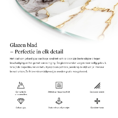 Kör asztallap Márvány grafikai kompozíció