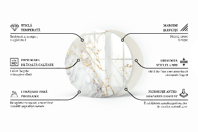 Kör asztallap Márvány grafikai kompozíció