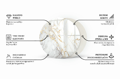 Kör asztallap Márvány grafikai kompozíció