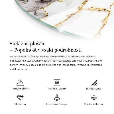 Kör asztallap Márvány grafikai kompozíció