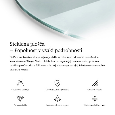 Konyhai asztallap kerek átlátszó