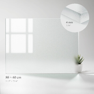 Téglalap alakú üveglap asztalra Félig átlátszó