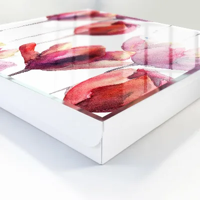 Kulcstartó szekrény falra Akvarell tulipánok
