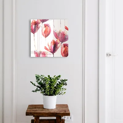 Kulcstartó szekrény falra Akvarell tulipánok