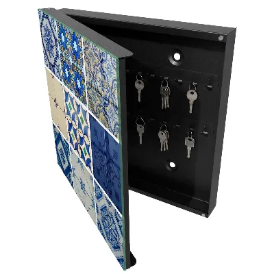 Kulcstartó szekrény falra Azulejos csempék