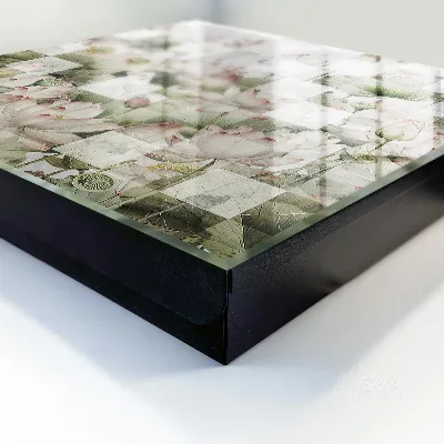 Kulcstartó szekrény falra Geometrikus liliomok