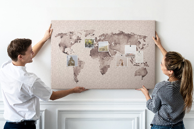 Parafatábla A világ akvarell térképe
