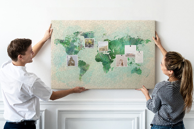 Parafatábla A világ akvarell térképe