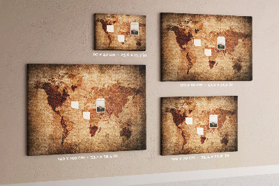 Parafatábla Régi világtérkép