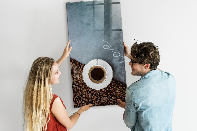 Mágneses fali tábla csésze kávé