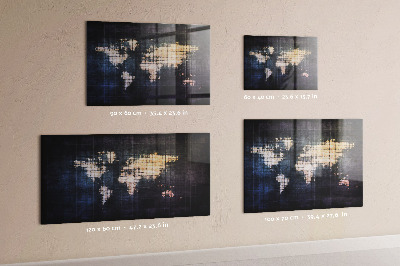 Színes mágneses tábla Absztrakt világtérkép