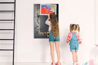 Írható mágnestábla arany konfetti mintával