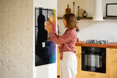 Mágneses írható tábla színes porral