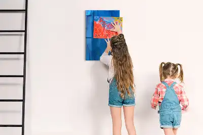 Mágneses írható tábla madártoll mintával