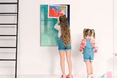 Írható mágnestábla tengeri absztrakció mintával