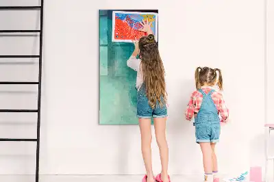 Írható mágnestábla tengeri absztrakció mintával