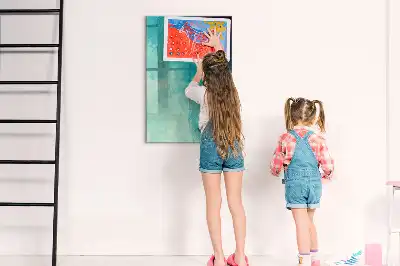 Írható mágnestábla tengeri absztrakció mintával