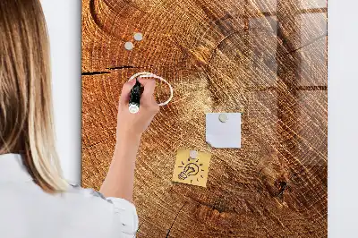 Írható mágnestábla fatörzskeresztmetszet formájú