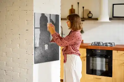 Írható mágnestábla karcolt fém felülettel